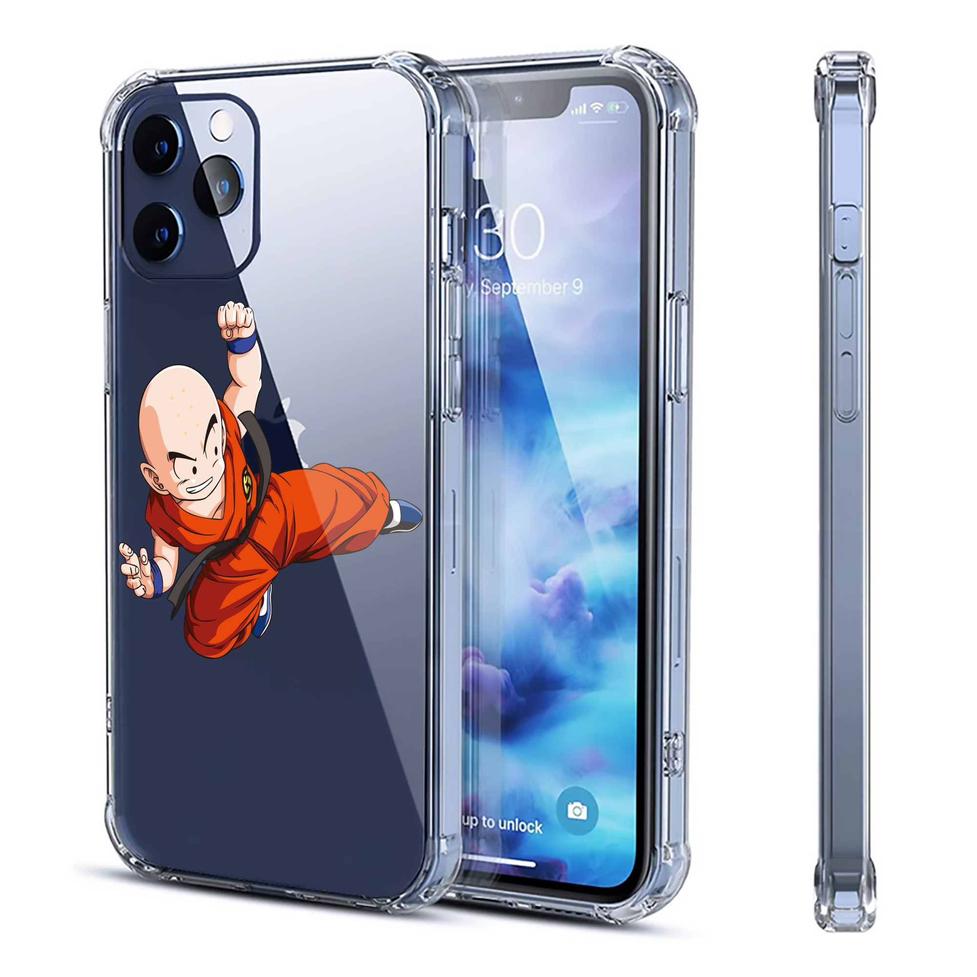 （画像用） ドラゴンボール クリリン DRAGON BALL krillin 【iPhone 12シリーズ対応】透明スマホケース（クリアソフトケース）